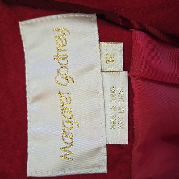Margaret Godfrey Vintage Suede Blazer Lined Red Suede Leather Size 12 - Picture 8 of 9